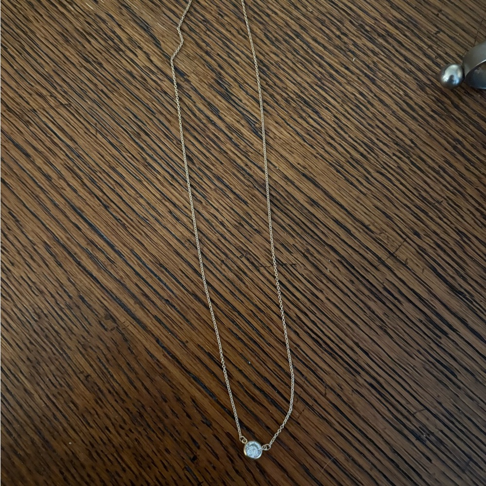 Elegant Gold Necklace with CZ Pendant